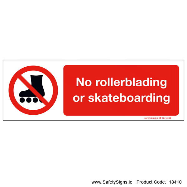 No Rollerblading - 18410