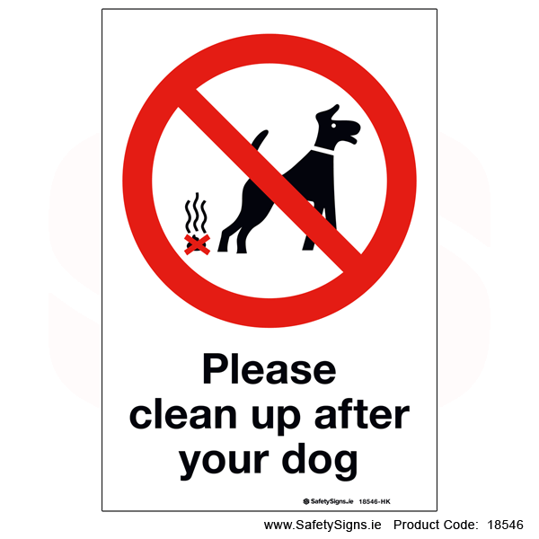 No Dog Fouling - 18546 — SafetySigns.ie