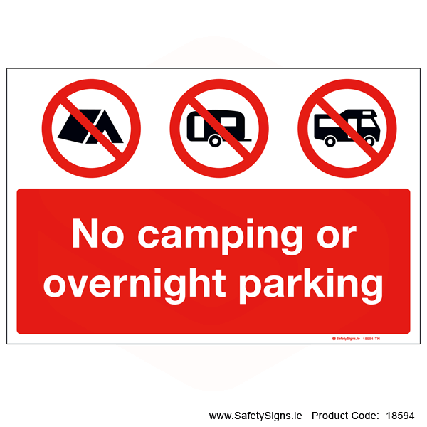parking camping No Camping or Overnight Parking