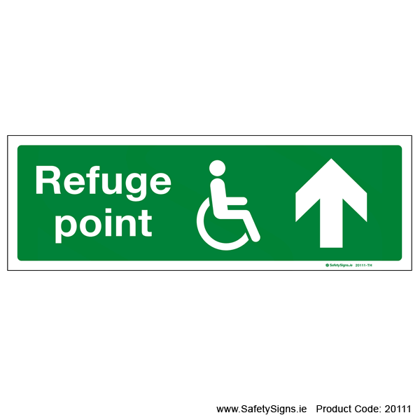 Refuge Point SG105 Arrow Up - 20111 — SafetySigns.ie