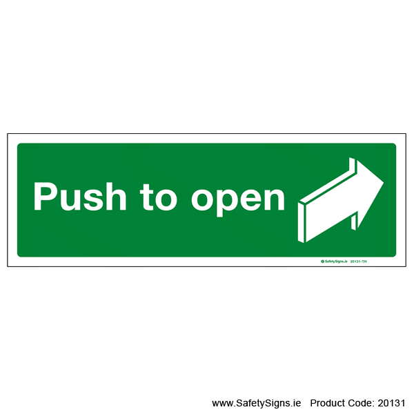 Push to Open - 20131 — SafetySigns.ie