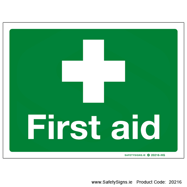 First Aid - 20216 — SafetySigns.ie