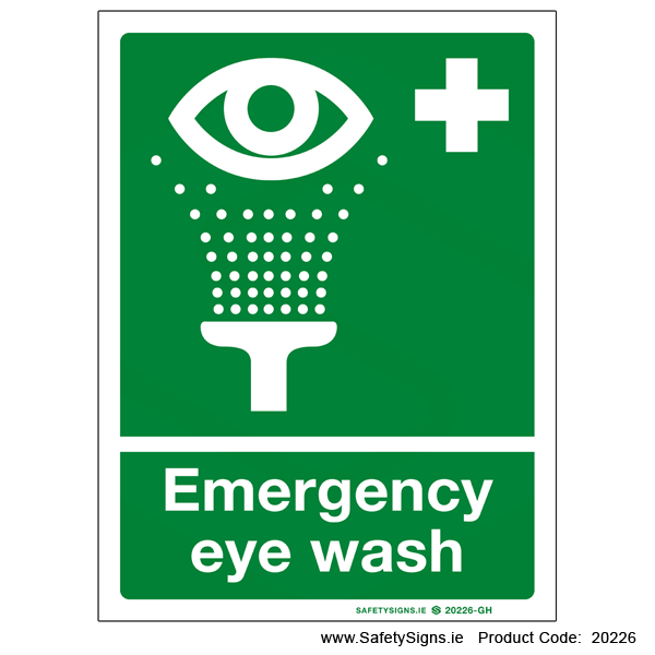 Emergency Eye Wash - 20226 — SafetySigns.ie