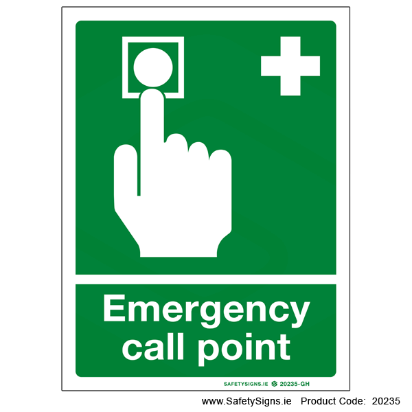 Emergency Call Point Sticker Emergency Call Point - 20235 — SafetySigns.ie