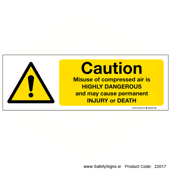 Compressed Air - 22017 — SafetySigns.ie