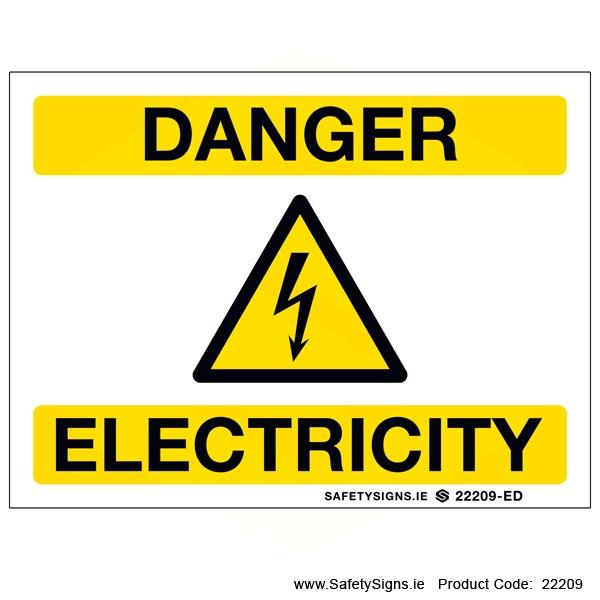 Danger Electricity - 22209 — SafetySigns.ie