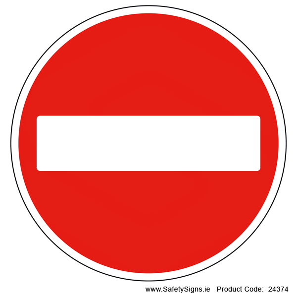 No Entry - RUS050 (Circular) - 24374 — SafetySigns.ie