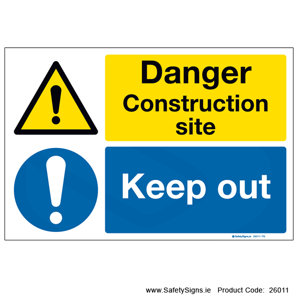 Construction Site - 26011 — SafetySigns.ie