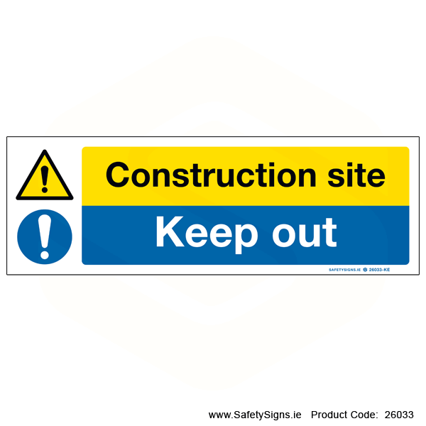 Construction Site - 26033 — SafetySigns.ie