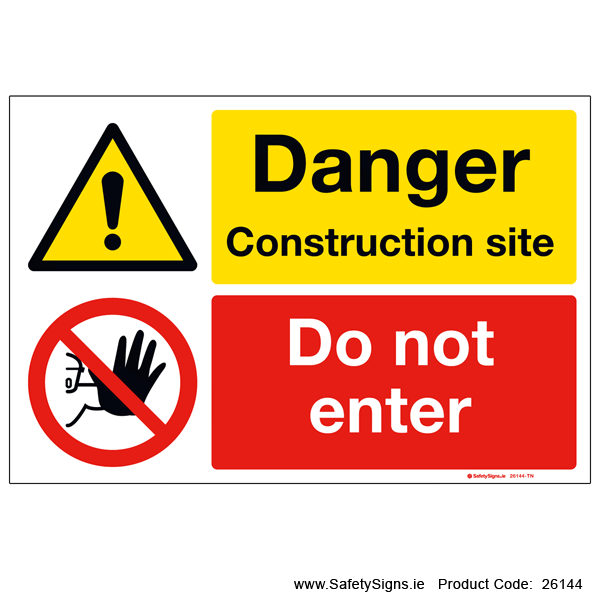 Construction Site - 26144 — SafetySigns.ie