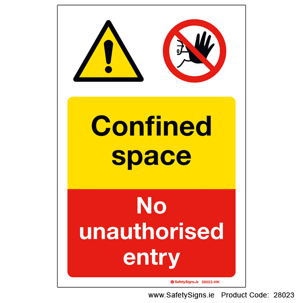 Confined Space - 28023 — SafetySigns.ie