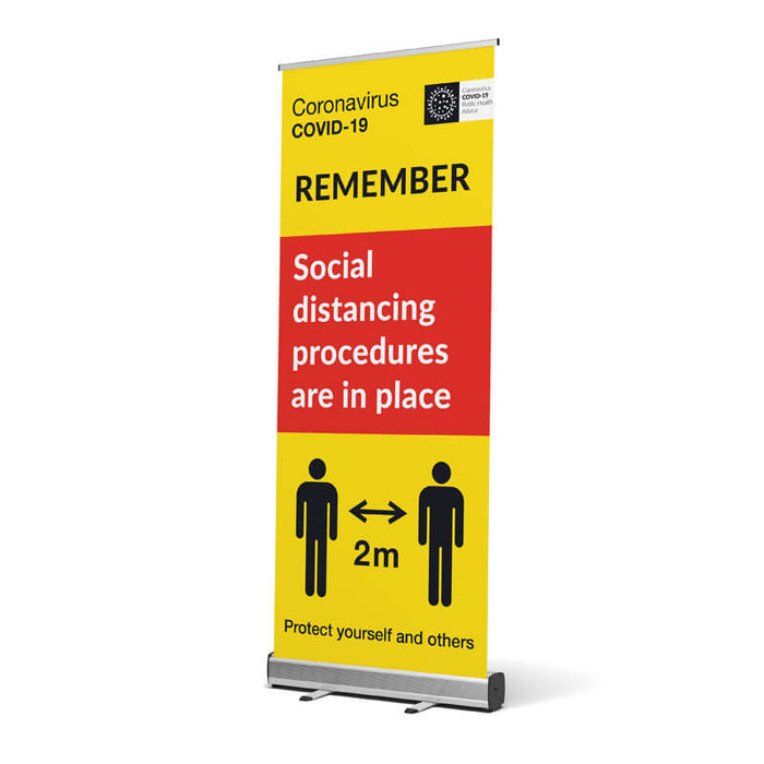 Remember Social Distancing - Pullup Banner - 62067