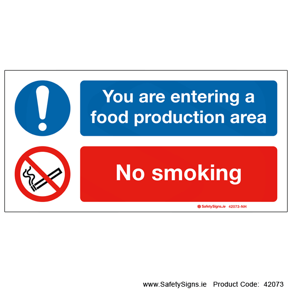 Food Production Area - 42073 — SafetySigns.ie