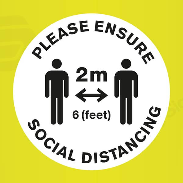 Ensure Social Distancing - Hi-Viz Vest - 62077