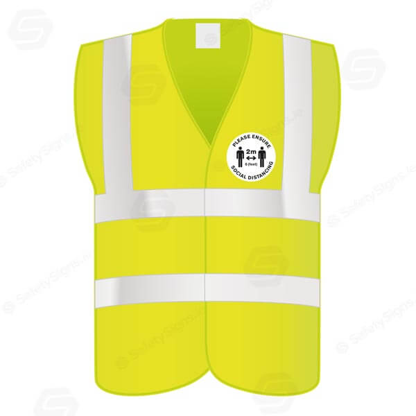 Ensure Social Distancing - Hi-Viz Vest - 62077