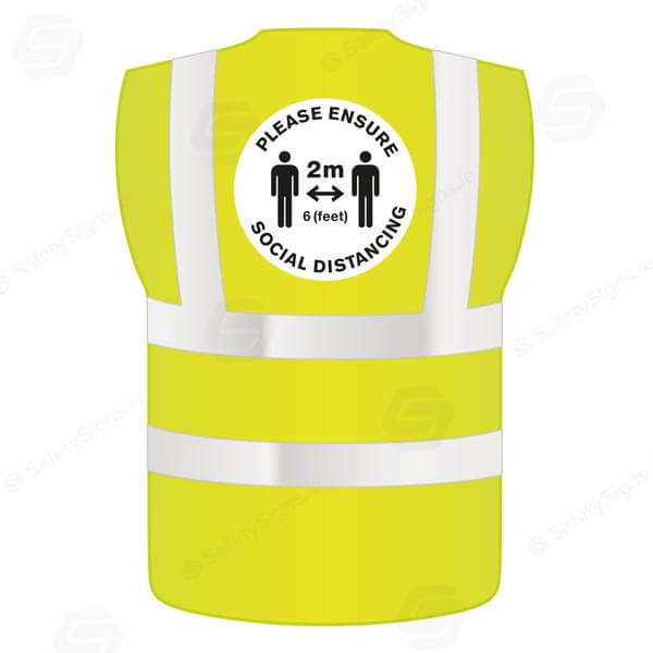 Ensure Social Distancing - Hi-Viz Vest - 62077