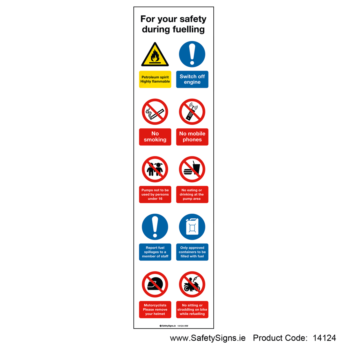 Petroleum Spirit Flammable - 14124 — SafetySigns.ie