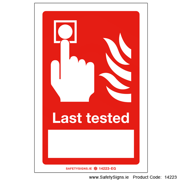 Fire Alarm Test - 14223 — SafetySigns.ie