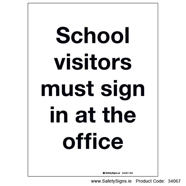 School Visitors Sign in at Office - 34067