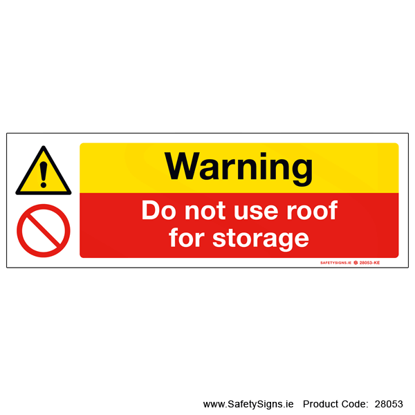 No Storage on Roof - 28053