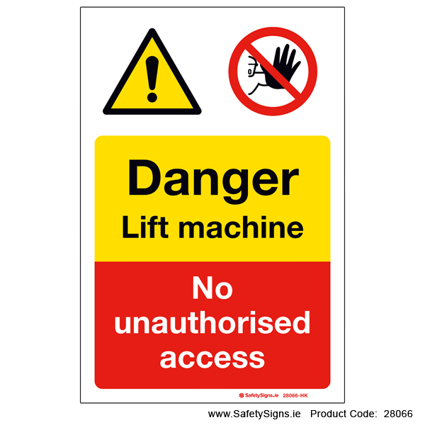 Lift Machine - 28066 — SafetySigns.ie