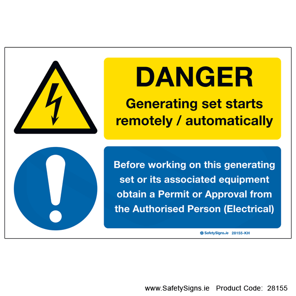 Generating Set Starts Automatically - 28155 — SafetySigns.ie
