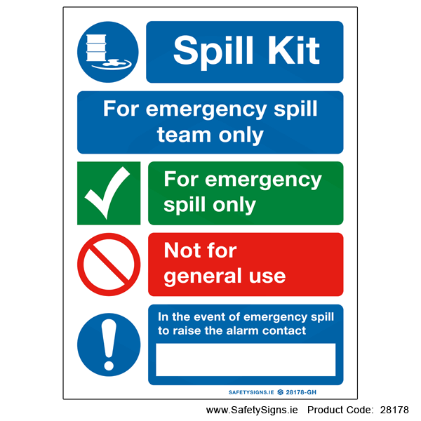 Spill Kit - 28178 — SafetySigns.ie