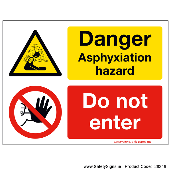 Asphyxiation Hazard - 28246 — SafetySigns.ie