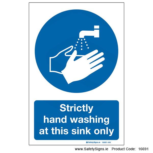 Strictly Hand Washing at this sink - 16691