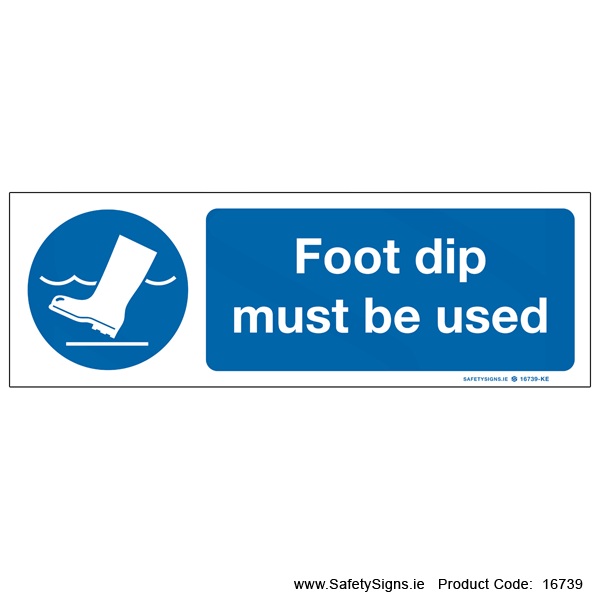 Foot Dip must be used - 16739