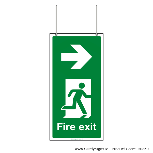 Fire Exit SG110 Arrow Left or Right - Suspending - 20350