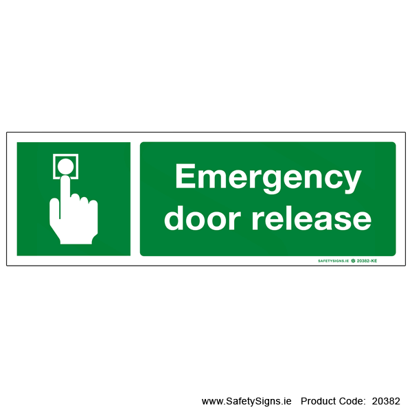 Emergency Door Release - 20382 — SafetySigns.ie