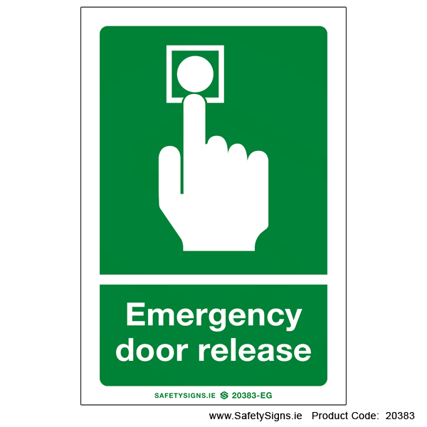 Emergency Door Release - 20383 — SafetySigns.ie