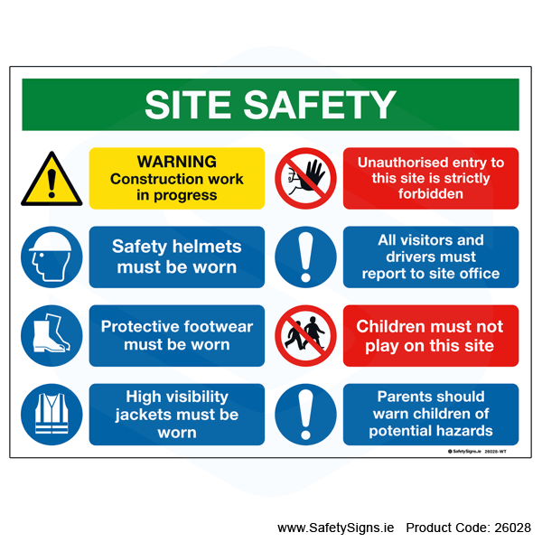 Site Safety Notice - 26028 — SafetySigns.ie