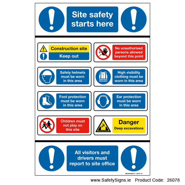 Site Safety Notice - 26078 — Safetysigns.ie