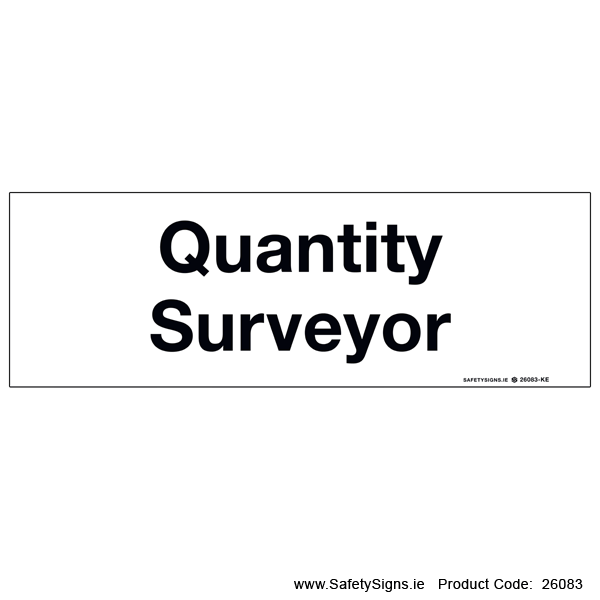 Quantity Surveyor - 26083 — SafetySigns.ie