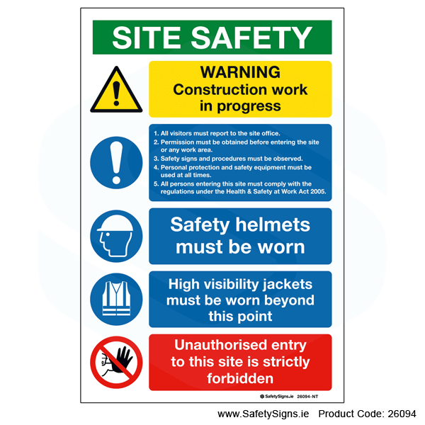 Small Site Safety Notice - 26094 — SafetySigns.ie