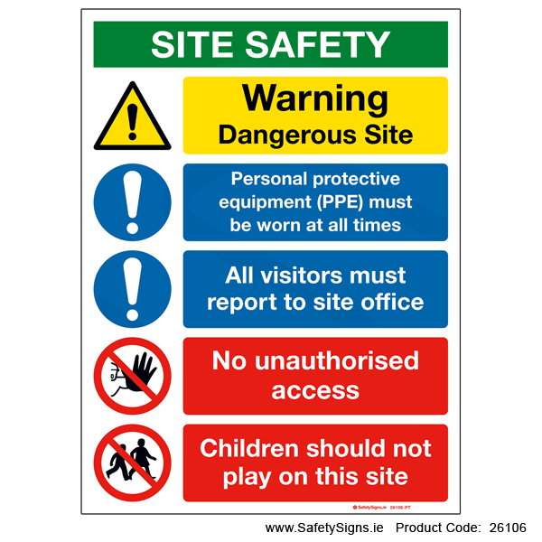 Site Safety Notice - 26106 — SafetySigns.ie