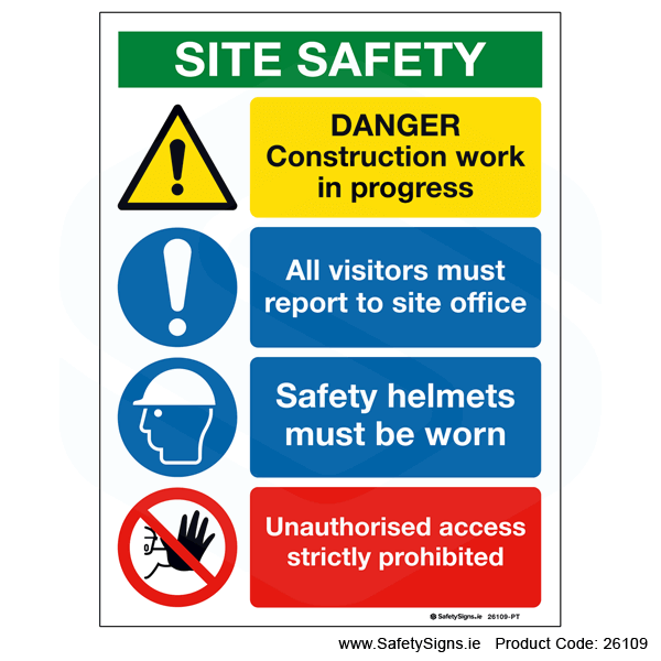 Small Site Safety Notice - 26109 — SafetySigns.ie