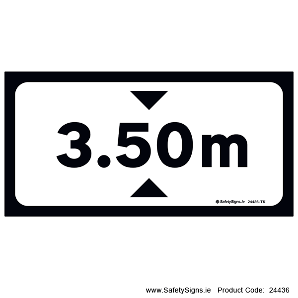 Supplementary Plate - Safe Height - 3.50m - P067 - 24436