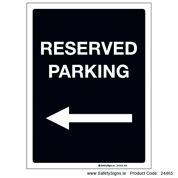 Reserved Parking - Arrow Left - 24465