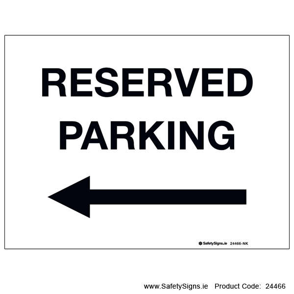 Reserved Parking - Arrow Left - 24466