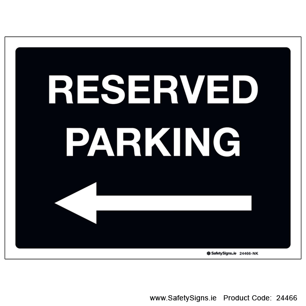 Reserved Parking - Arrow Left - 24466