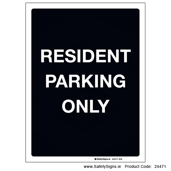 Resident Parking Only - 24471