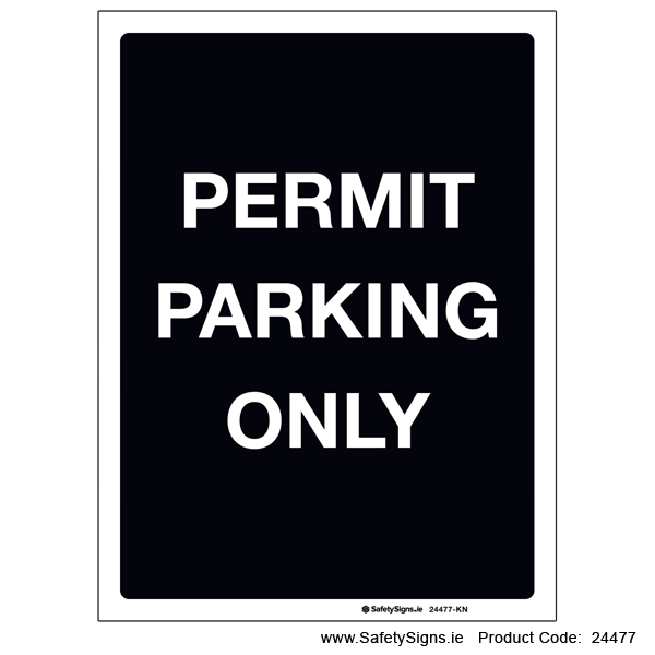 Permit Parking Only - 24477