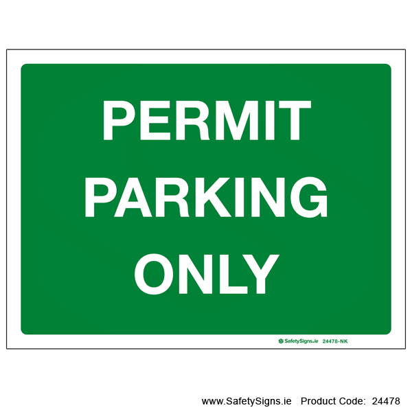 Permit Parking Only - 24478