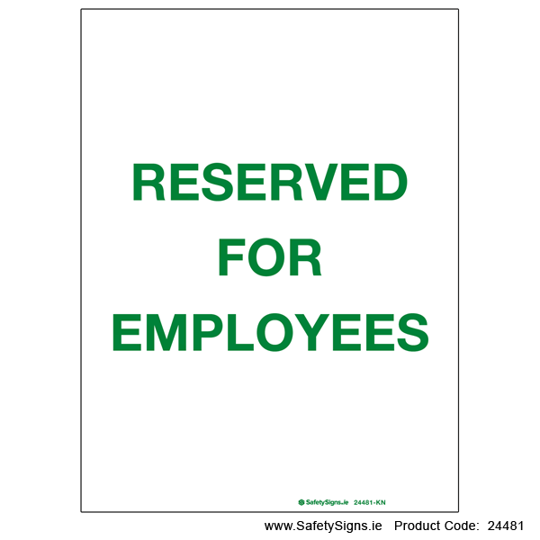 Reserved for Employees - 24481