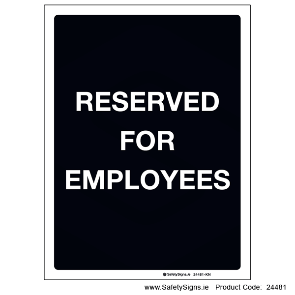 Reserved for Employees - 24481