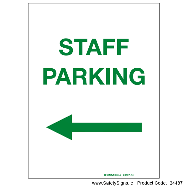 Staff Parking - Arrow Left - 24487