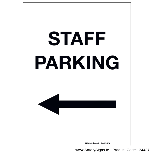 Staff Parking - Arrow Left - 24487